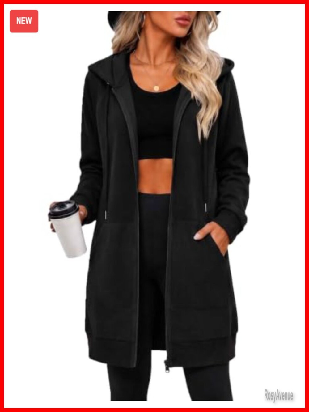 Women Oversized Fleece Zip Up Hoodie Long Tunic Sweatshirt